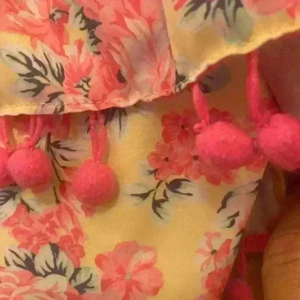 Nicole Miller Floral Ruffle Pom Pom one piece swimsuit size 2T